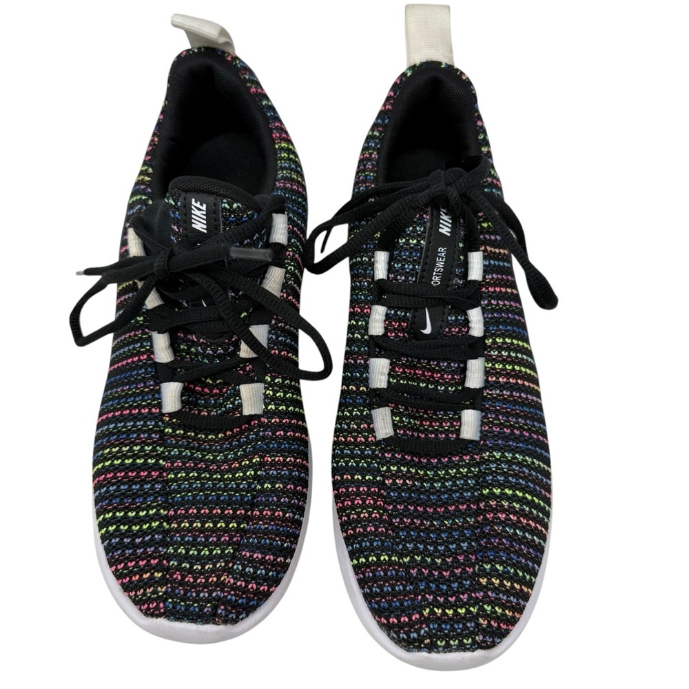 NIKE Viale SE GS Flyknit Rainbow Sneakers Athletic Running Shoes Kids Size 4.5